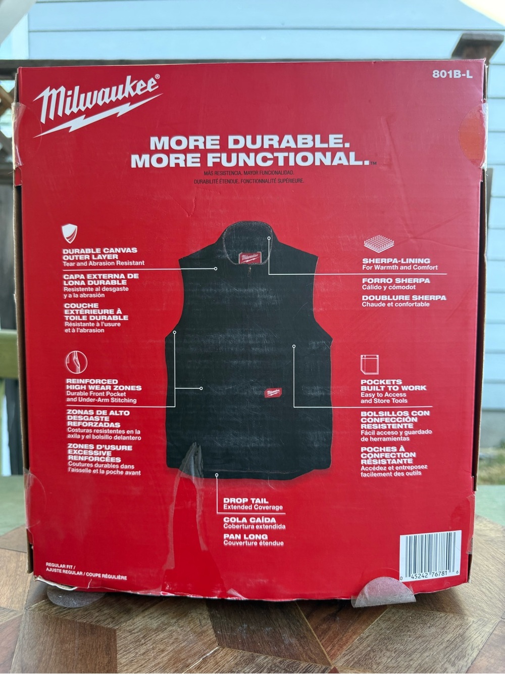 Milwaukee 801B-L Heavy Duty Sherpa Lined Work Vest Black Mens Large L NIB New - Picture 3 of 7